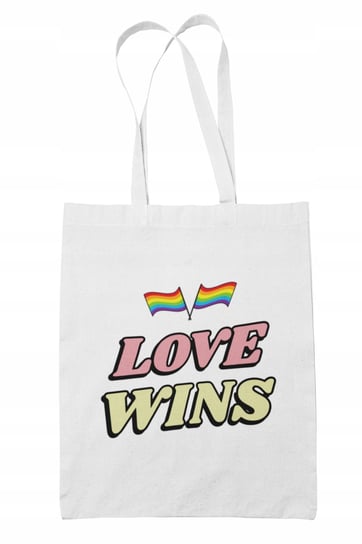 Torba Bawełniana Biała LGBT ECO Love WIns Pride Zebra
