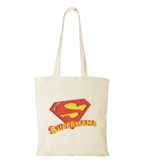 Torba bawełniana na zakupy z grafiką supermama, Dzień Matki, prezent Inna marka