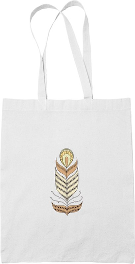 Torba Biała Pióro Boho Piórko 4 Zebra