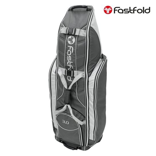 Torba golfowa czarna/srebrna 137x50x40 cm wykonana z poliestru Fastfold FASTFOLD
