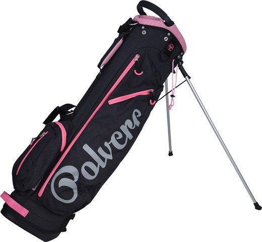 Torba golfowa FastFold Polvere (z nóżkami) czarno-różowa FASTFOLD