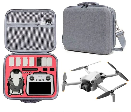 torba GRAY dron DJI Mini 3 / Mini 3 Pro / Mini 4 Pro RC-2 / RC-N2 lekka pojemna z paskiem BT.24