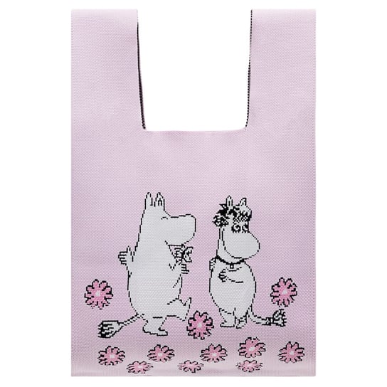 Torba materiałowa, Moomin Spring, Muminek i Panna Migotka, różowa Empik