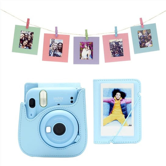 Torba na aparat Polaroid mini11 - niebieska A01 Green Cell