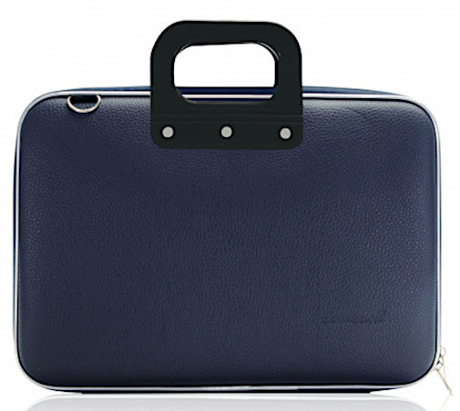 torba na laptopa Classic 38 x 29 cm sztuczna skóra ciemnoniebieska TWM