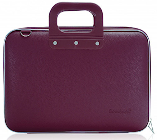 torba na laptopa Classic 38 x 29 cm sztuczna skórzana bordeaux TWM