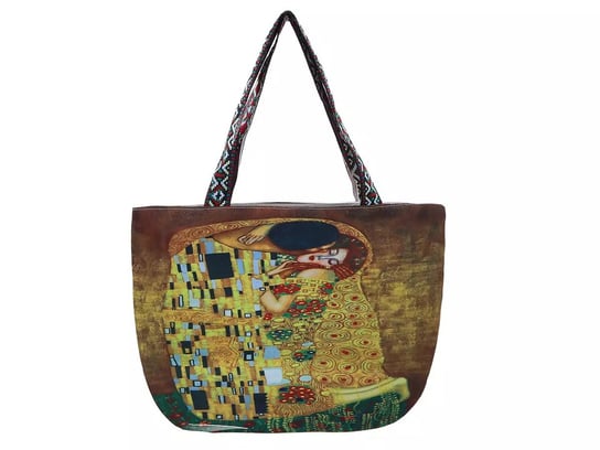 Torba na suwak z nadrukiem dwustronnym- G. Klimt, Pocałunek Hanipol