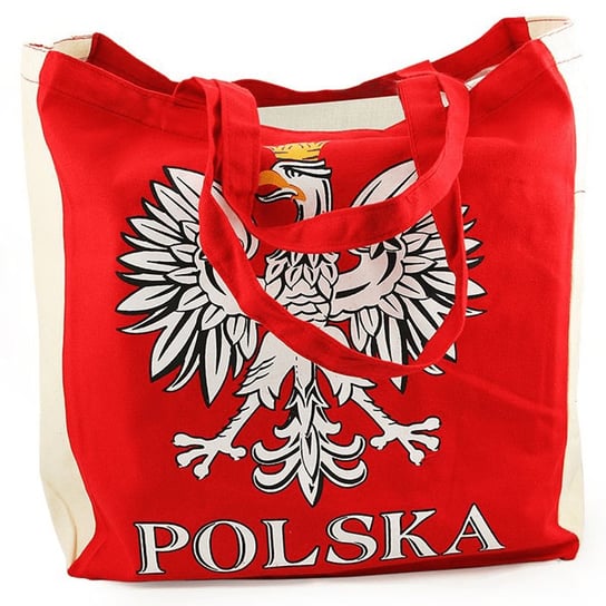 Torba na zakupy płócienna czerwona z orłem POLSKA Inny producent