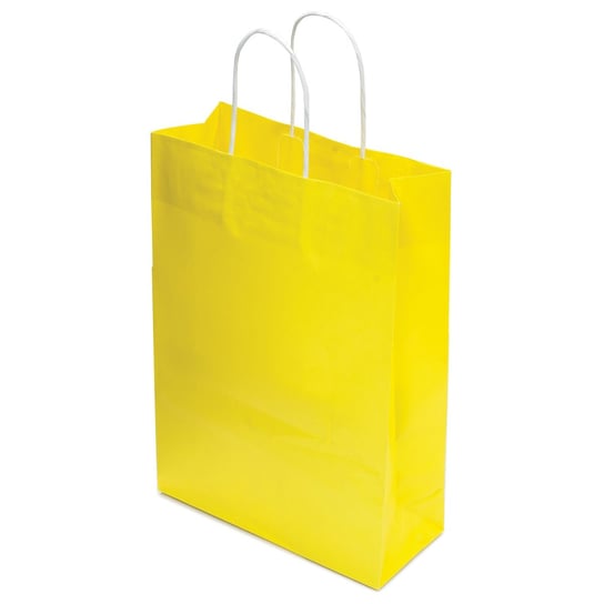 Torba papierowa żółta premium (10 szt.) - wzór TP9 BEE&HONEY