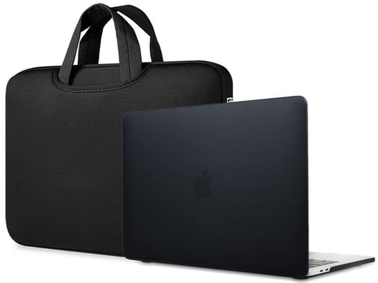 Torba pokrowiec neopren +Etui Hard Case MacBook Air 13 Czarny 4kom.pl