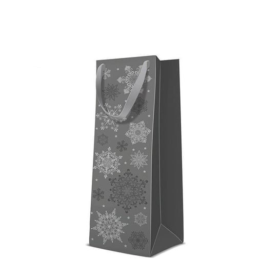 Torba prezentowa na butelkę, Premium Snowflakes Glamour Pigmejka
