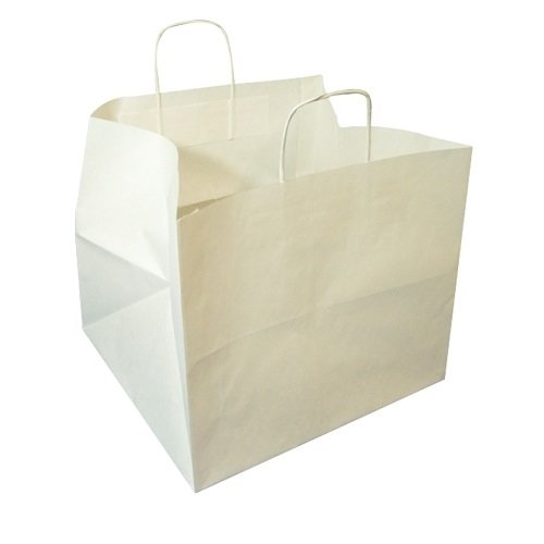 Torba prezentowa, Pizza Bag, biała gładka, 36x33x32 cm Neopak