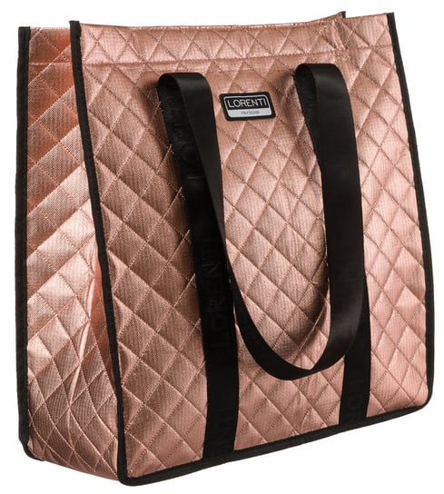 Torba shopper bag torebka na zakupy duża pikowana zakupowa na zamek Lorenti