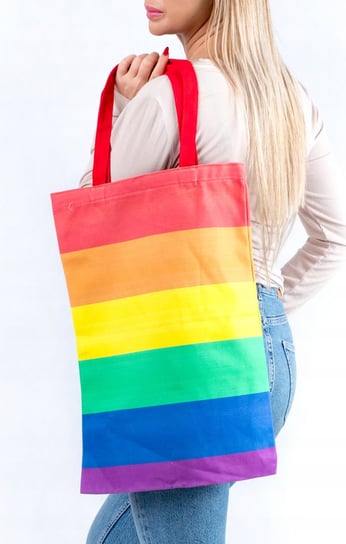 Torba Shopper Bawełniana Tęczowa Pride Lgbt Xxl Inna marka