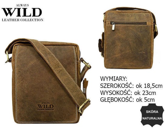 Torba skórzana 250589-MH TAN Always Wild