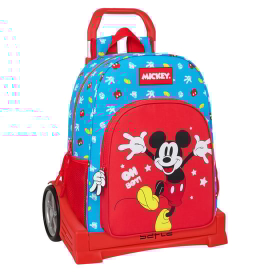 Torba szkolna z kółkami Mickey Mouse Clubhouse Fantastic Niebieski Czerwony 33 x 42 x 14 cm Myszka Miki