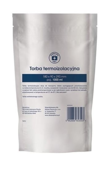 Torba termoizolacyjna ,1000 ml (Apteczka ABC) Inna marka