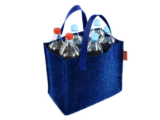 Torba Vogo Na 6 Butelek 1,5L  Woda Welur Premium Niebieska VOGO