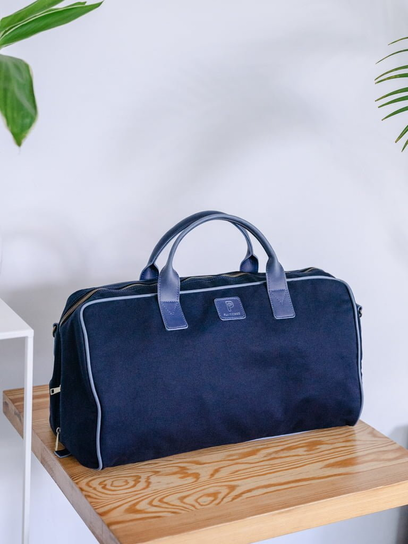 Torba Weekendowa Navy Blue Plant Inside