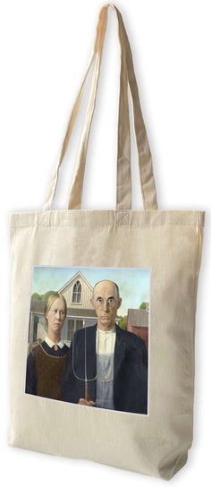 Torba z naszywką American Gothic Grant Wood Szyjemy Sztukę