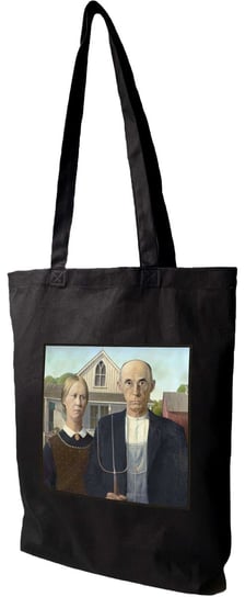 Torba z naszywką American Gothic Grant Wood Szyjemy Sztukę