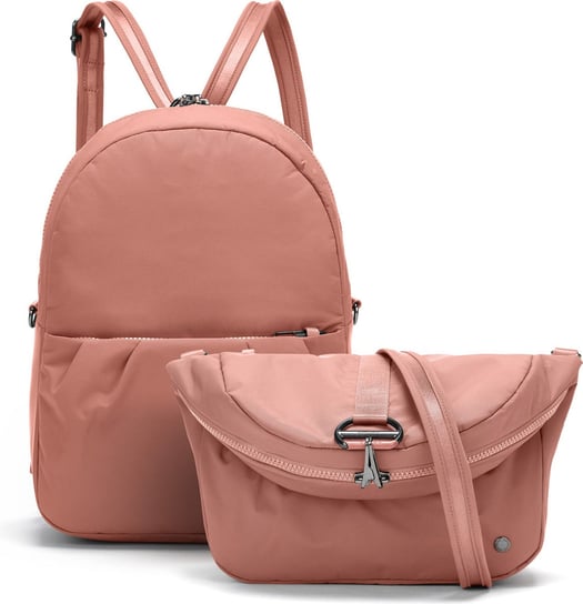 Torbo-plecak antykradzieżowy Pacsafe Citysafe CX Convertible 8L Econyl Pink Pacsafe