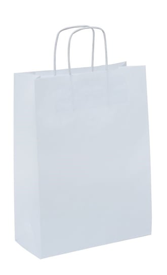 Torby papierowe, białe, 26x12x32 cm, 10 sztuk Neopak