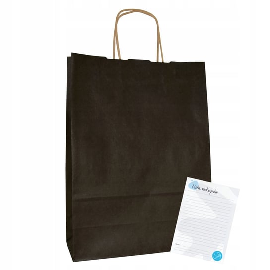 TORBY papierowe Torba papierowa A4 CZARNE 24x10x32 cm 250 sztuk na zakupy inna (Inny)