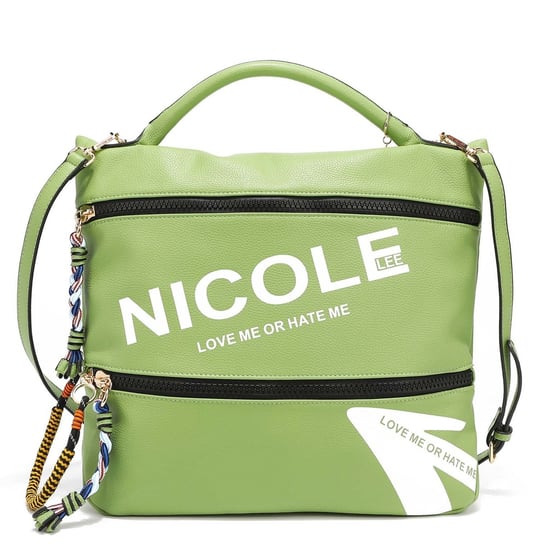 Torebka duża pojemna lekka zielona NicoleLee Nicole Lee