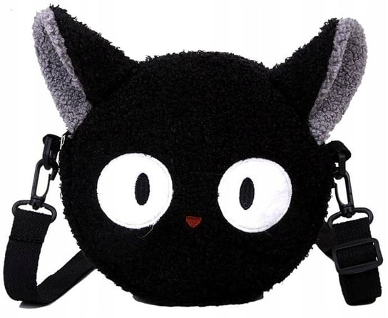 Torebka pluszowa czarny kot miejska listonoszka Edibazzar