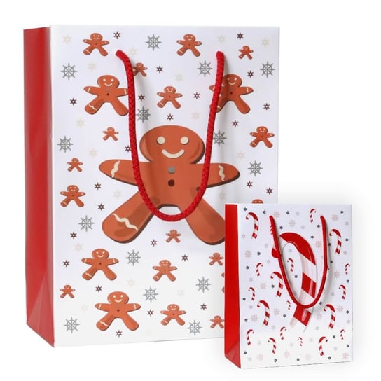 Torebka prezentowa candy canes and gingerbread man – wyjątkowe opakowanie na Twój bożonarodzeniowy podarunek dla najbliższej osoby Cup&You