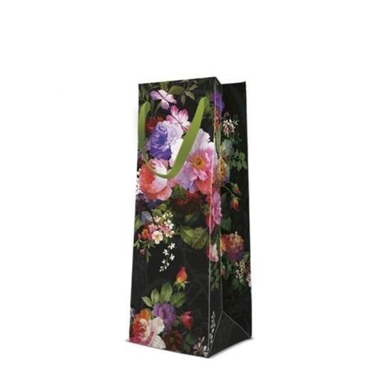 Torebka prezentowa na butelkę, kwiaty, 37x12x10 cm Art-Pol