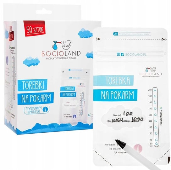 Torebki Na Pokarm Bocioland 200 ml 50 szt. Bocioland