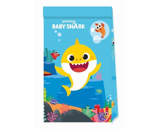 Torebki prezentowe, Baby shark, 4 sztuki Procos