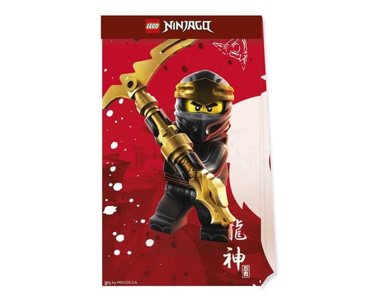 Torebki prezentowe, Lego Ninjago, 4 sztuki Procos