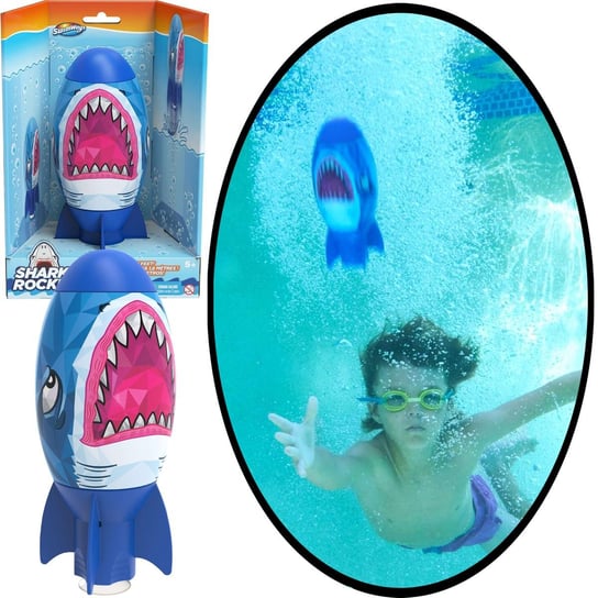 Torpeda do nauki nurkowania do zabawy w wodzie na basenie w wodzie Shark Rocket SwimWays 23 cm Spin Master