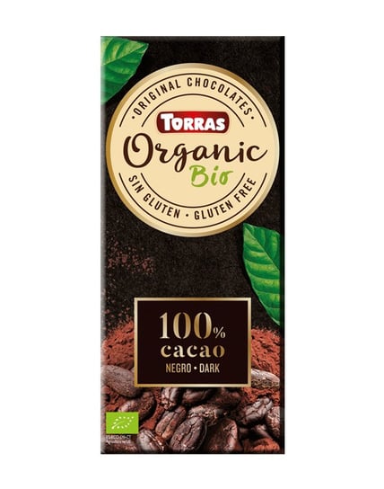 Torras, Czekolada Ekologiczna Gorzka 100% Kakao Bez Dodatku Cukru, 100 g Torras
