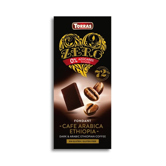 Torras, Czekolada Gorzka 72% Kakao z Kawą Bez Dodatku Cukru, 100 g Torras