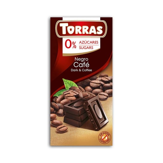 Torras, Czekolada Gorzka z Kawą Bez Dodatku Cukru, 75 g Torras