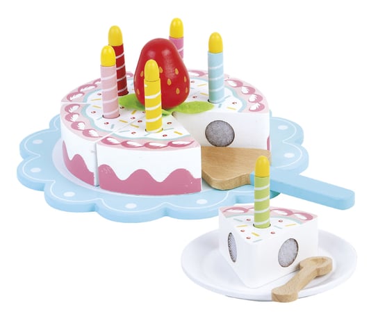 Tort urodzinowy Soczysta Truskawka - zabawka drewniana dla dzieci Krakpol