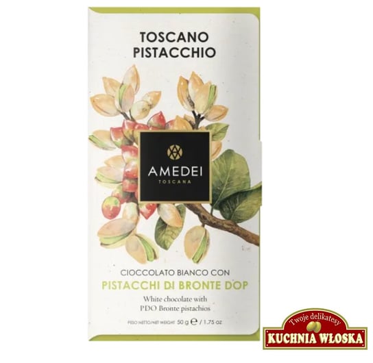 Toscano Pistacchio - Czekolada Biała z Pistacjami 50g / Amedei Inna marka