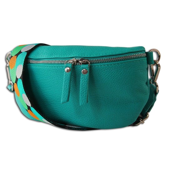 Toscanto Crossbody Torba na pasek czarna, różnokolorowa skóra OTT807BT Toscanto