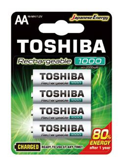 Toshiba, Akumulator ready to use TNH-6GLE BP-4C AA 1000mAh Blister, 4 szt. Toshiba