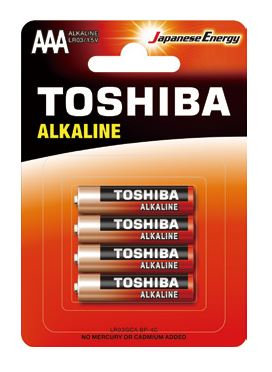 Toshiba, Baterie alkaliczne LR03GCA BP-4C LR03 Blister, 4 szt. Toshiba