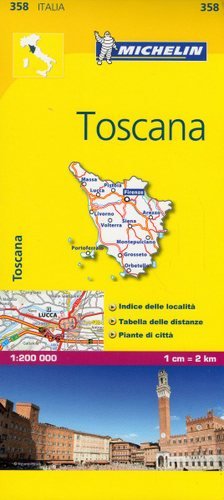 Toskania. Mapa 1:200 000 Michelin Travel Publications