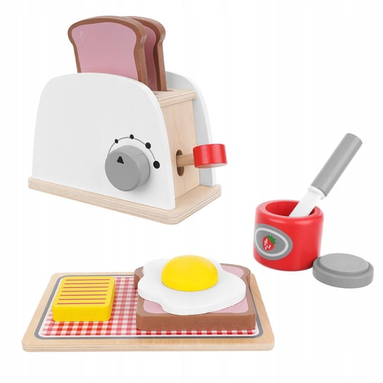 Toster Drewniany Zabawka Edukacyjna Kuchnia Montessori Jajko Dla Dzieci 8w1 Inna marka