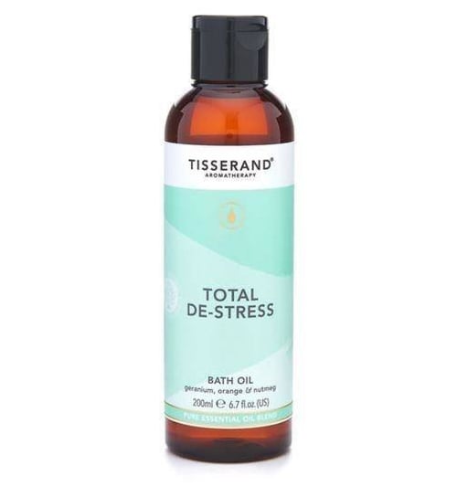 Total De-Stress Bath Oil - Olejek do kąpieli Geranium + Pomarańcza + Gałka muszkatołowa (200 ml) Tisserand