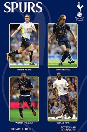 Tottenham Hotspur (Keane, Modric, Palacios, King) - plakat 61x91,5 cm Tottenham Hotspur FC