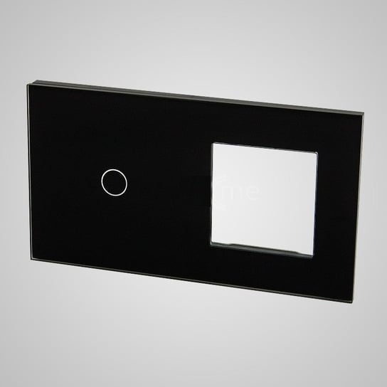 Touchme Duży panel 86x158mm szklany, 1 x przycisk pojedynczy, 1 x ramka, czarny TM701728B TOUCHME
