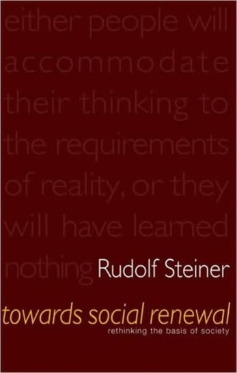 Towards Social Renewal Steiner Rudolf